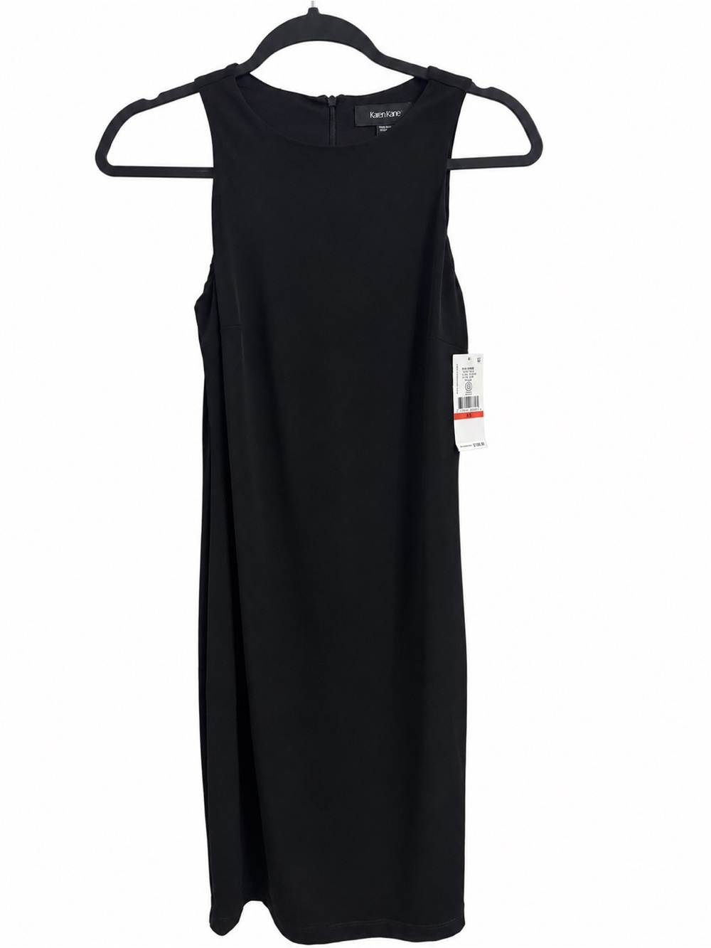 NWT Karen Kane Black Travel Dress Sleeveless Sheath Made in USA Office Staple XS